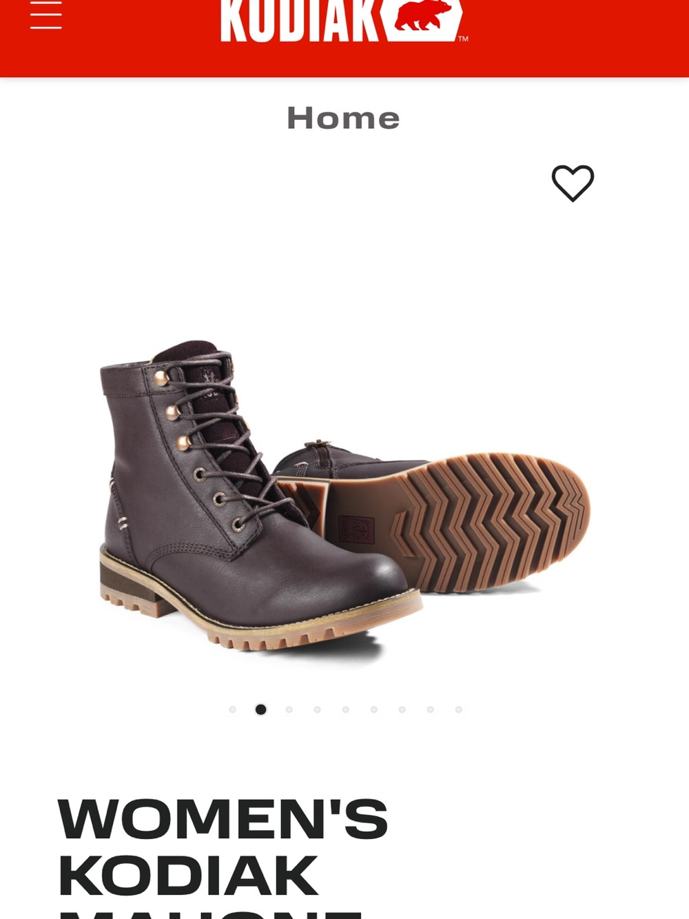 Kodiak Leather Waterproof Lace-Up Women's Ankle Boots with Tan Outsole